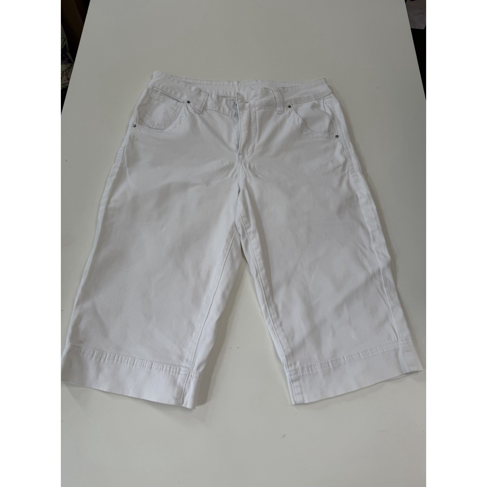 Jag White Stretch Denim Capri Pants Women's Size 8 Crop Jeans Clean. 5223